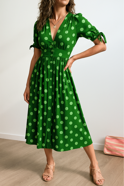 Josefa™ | Vestido Elegante de Lunares