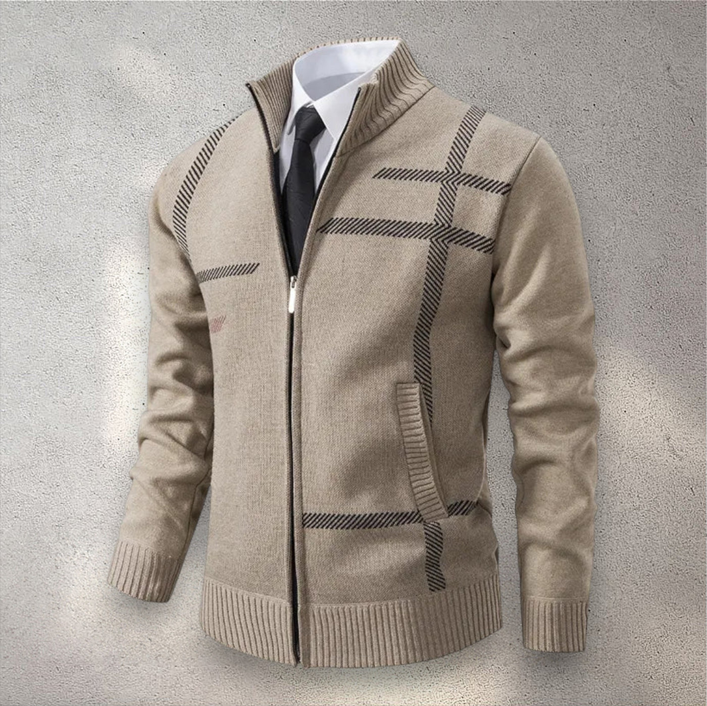 The Levan Lignum Knit | Geometría serena en punto estructurado