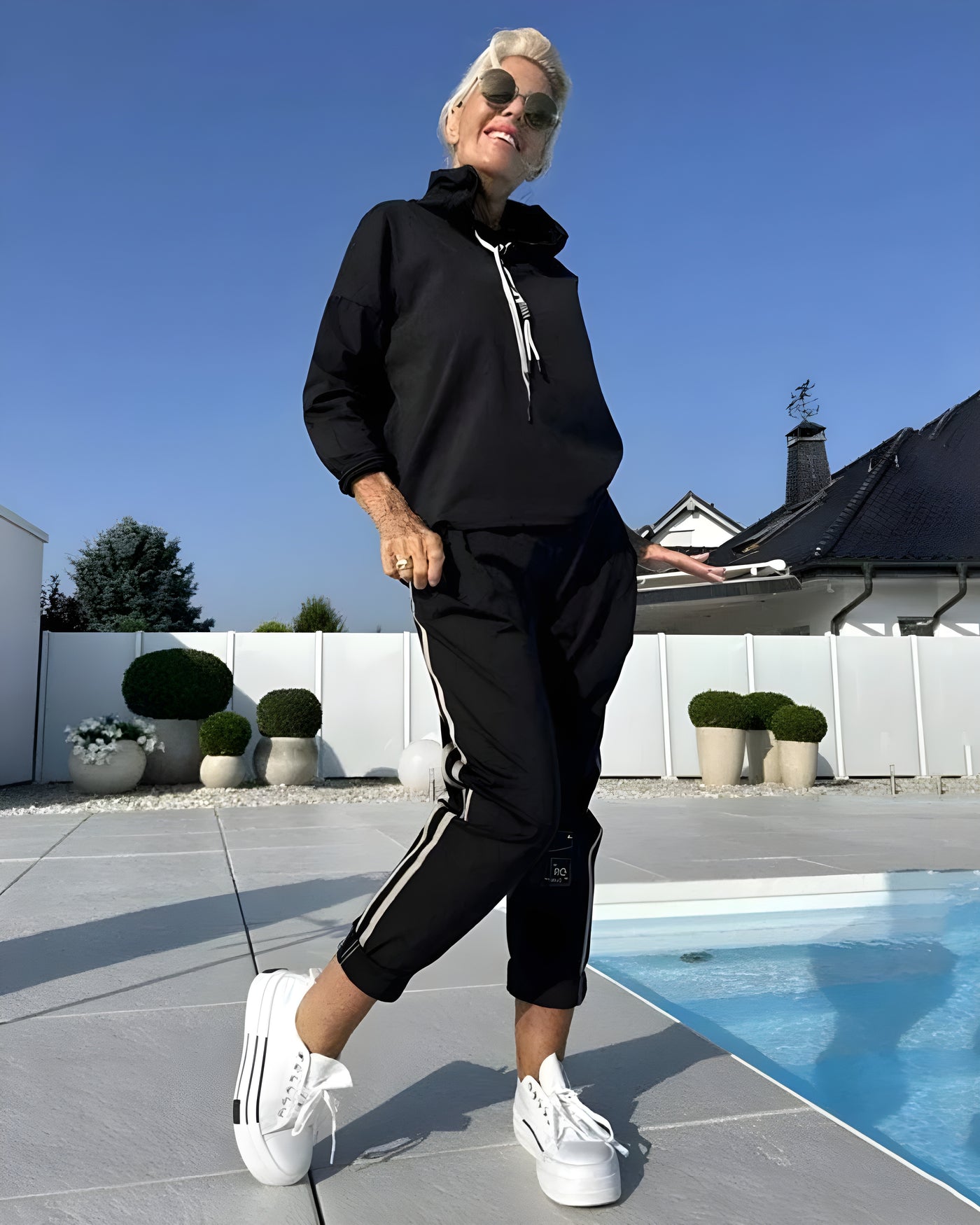 The Céleste Set | Conjunto de punto con capucha