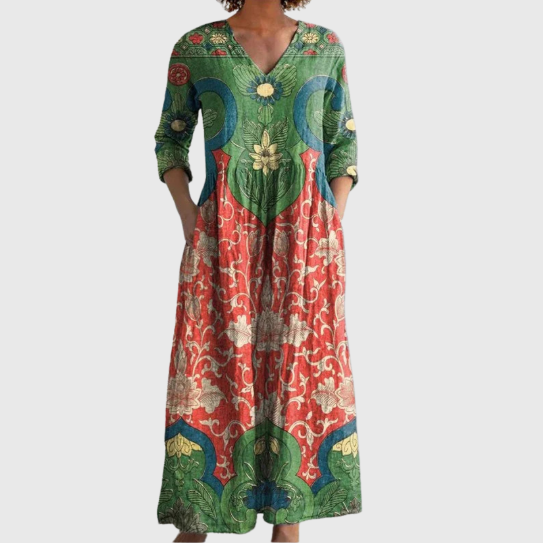 Tara™ | Vestido Elegante Floral Vintage