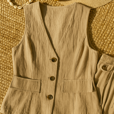 Varela™ | Traje de verano relajado en lino artesanal