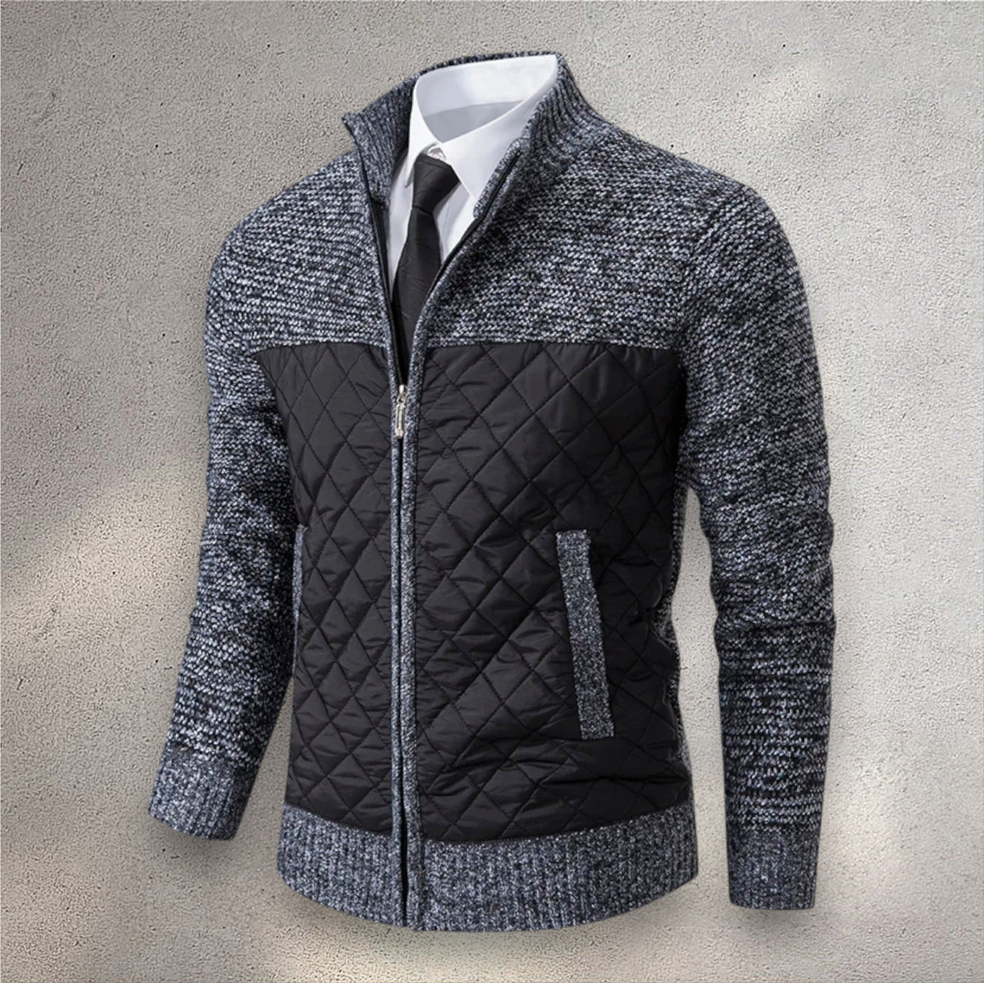 The Levan Knit Jacket | Cazadora acolchada con paneles de punto