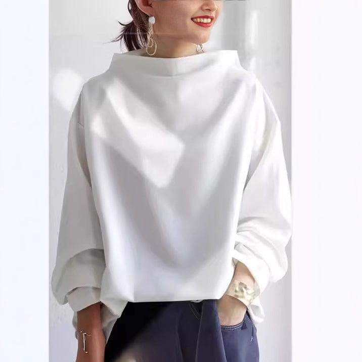 Emilia™ | Top de Punto Suave con Cuello Alto