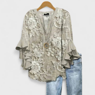 Isabella™ | Blusa con Estampado Floral Elegante