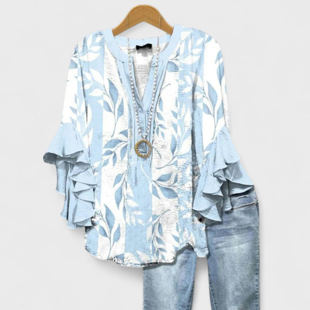Isabella™ | Blusa con Estampado Floral Elegante