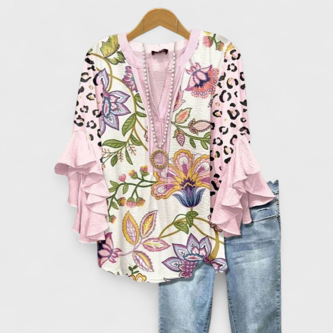 Isabella™ | Blusa con Estampado Floral Elegante