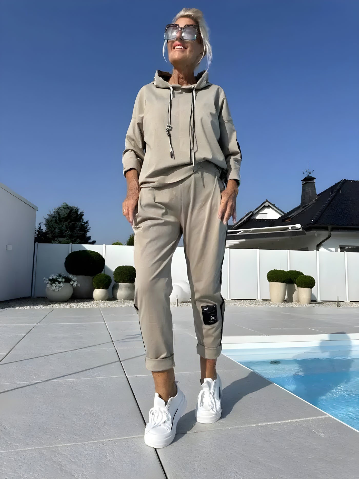 The Céleste Set | Conjunto de punto con capucha