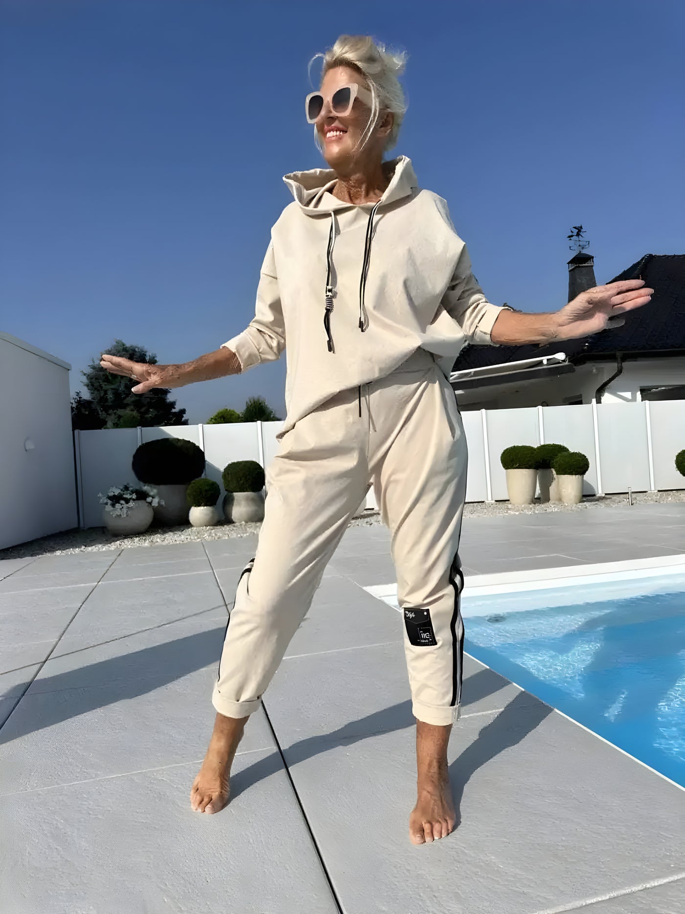 The Céleste Set | Conjunto de punto con capucha