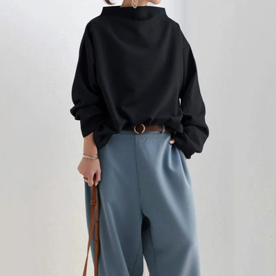 Emilia™ | Top de Punto Suave con Cuello Alto