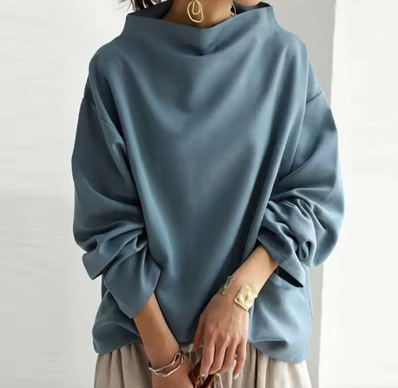 Emilia™ | Top de Punto Suave con Cuello Alto