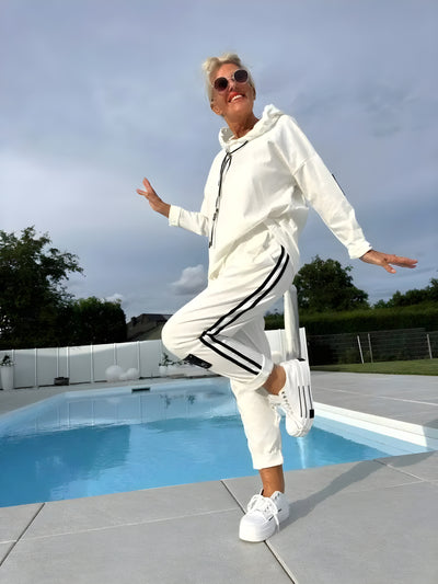 The Céleste Set | Conjunto de punto con capucha