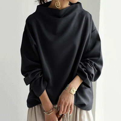 Emilia™ | Top de Punto Suave con Cuello Alto