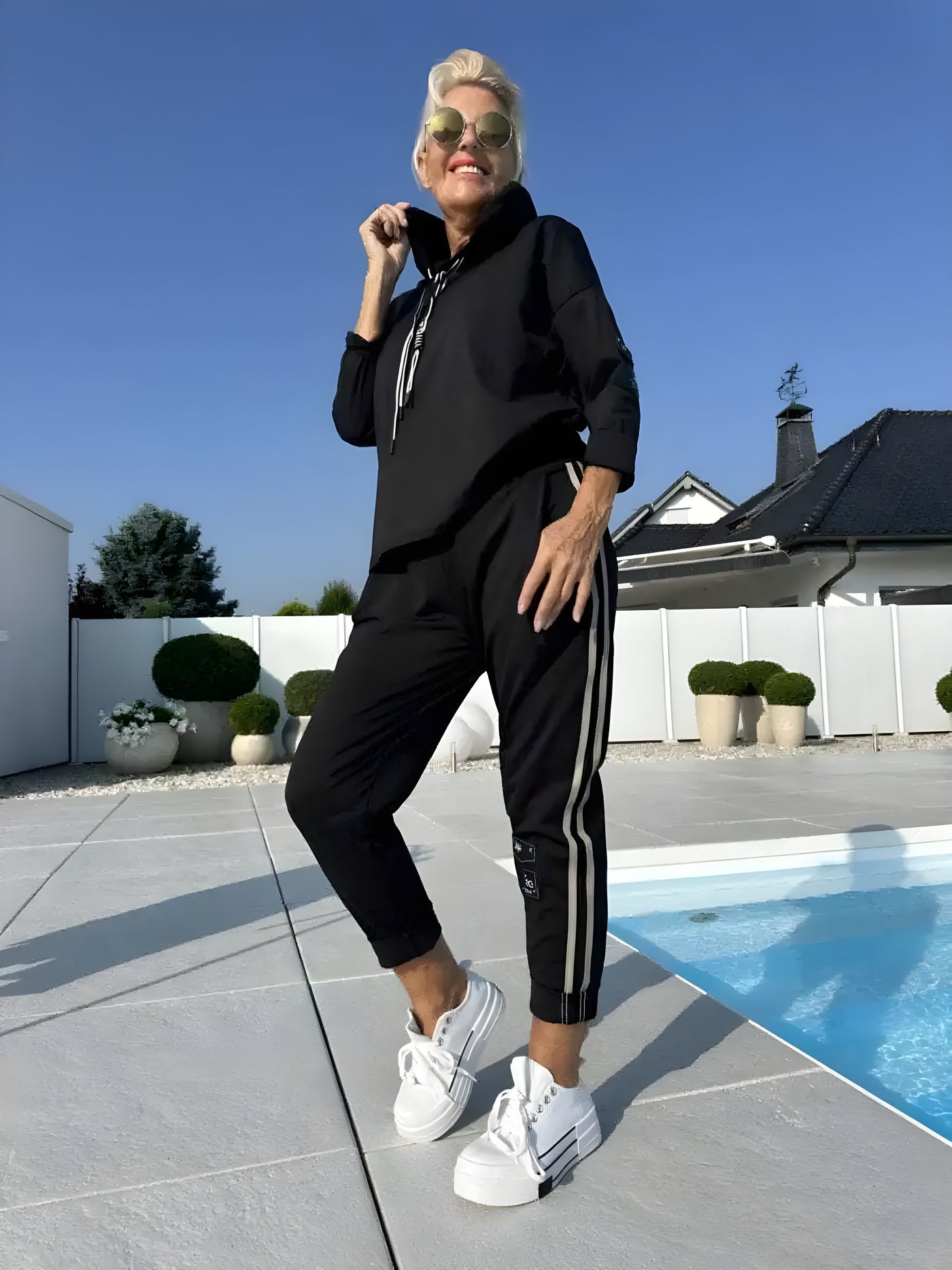 The Céleste Set | Conjunto de punto con capucha