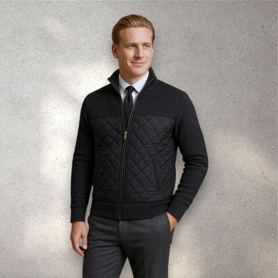 The Levan Knit Jacket | Cazadora acolchada con paneles de punto