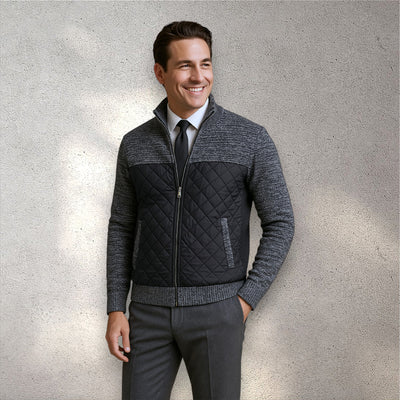 The Levan Knit Jacket | Cazadora acolchada con paneles de punto