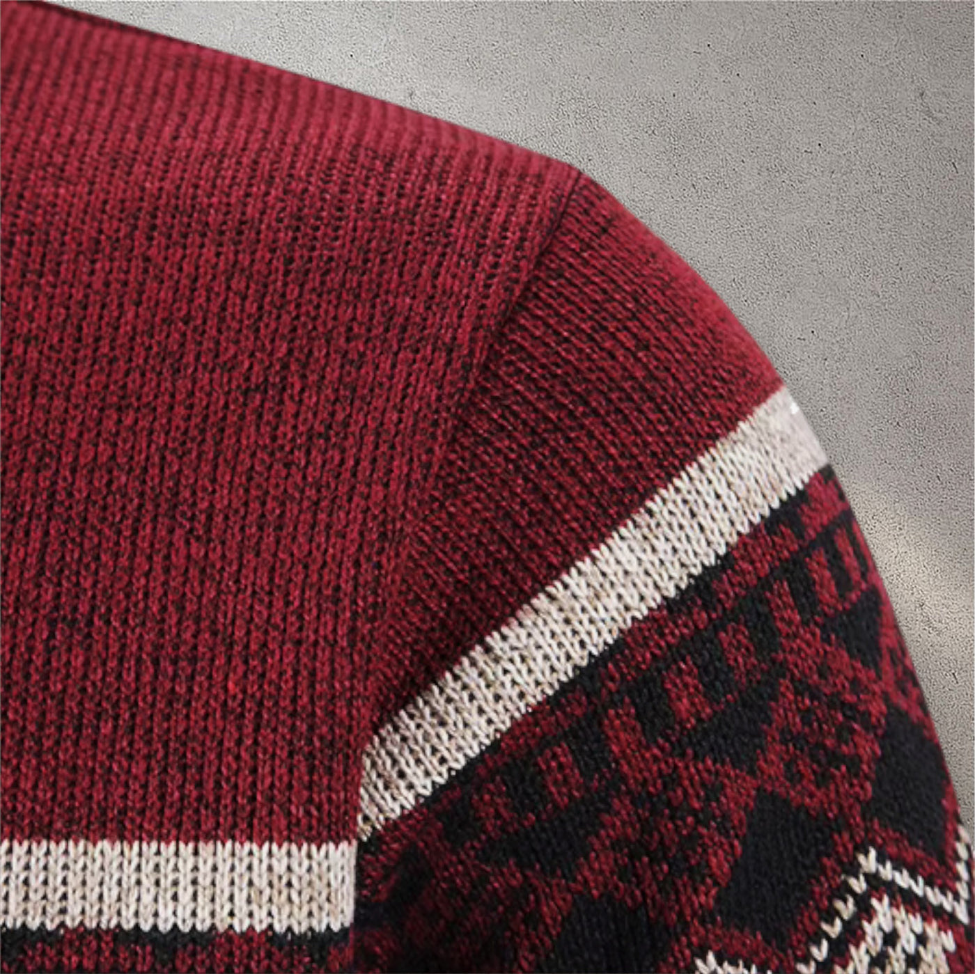 The Levan Fair Isle Cardigan | Cárdigan con cremallera y patrón jacquard